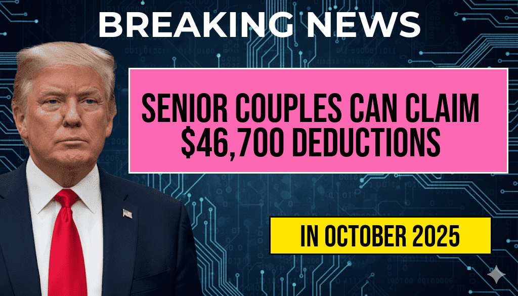 Senior Couples May Claim $46,700 in Deductions, Reducing Taxes by $4,670 at a 10% Rate